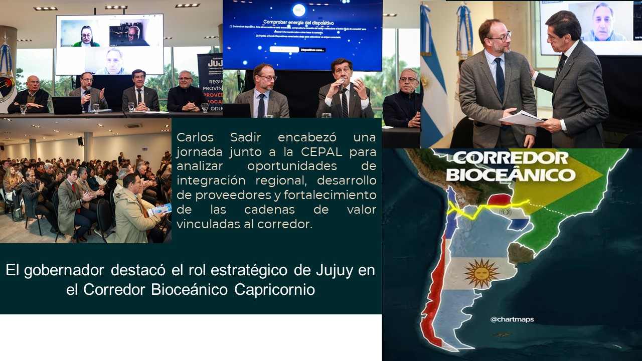 El gobernador destacó el rol estratégico de Jujuy en el Corredor Bioceánico Capricornio