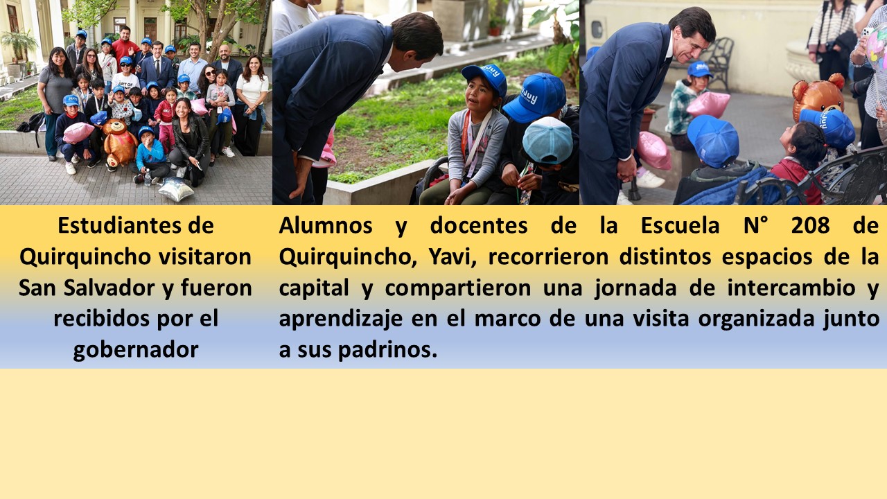 Estudiantes de Quirquincho visitaron San Salvador