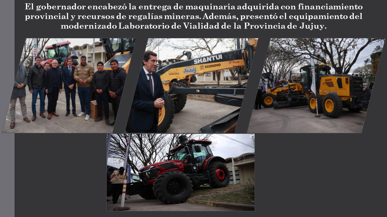 Jujuy fortalece el parque automotor de comisiones municipales con nueva maquinaria y equipamiento