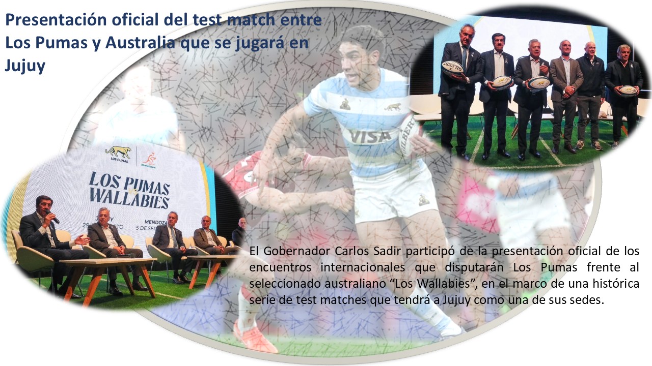 Presentación oficial del test match entre Los Pumas y Australia que se jugará en Jujuy
