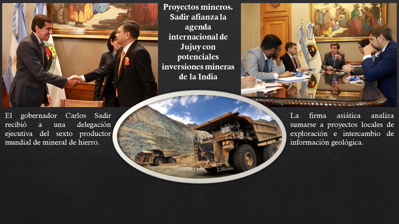 Proyectos mineros. Sadir afianza la agenda internacional de Jujuy