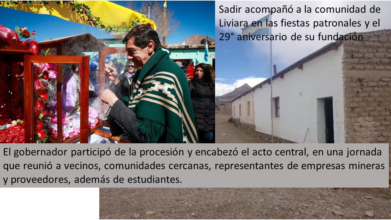 Sadir acompañó a la comunidad de Liviara en las fiestas patronales y el 29° aniversario de su fundación